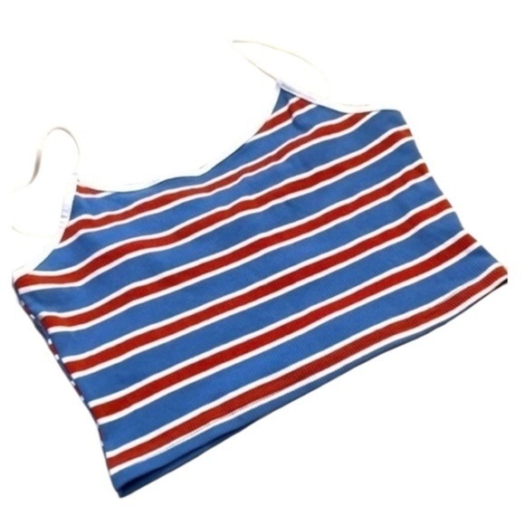 Zaful Tops - ZAFUL | Striped Crop Spaghetti String Top - Size 4